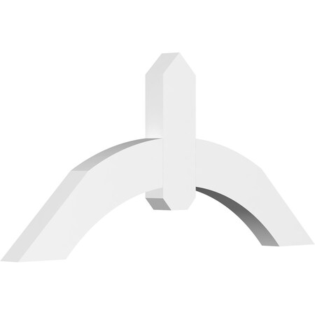 Ekena Millwork Archdale Architectural Grade PVC Gable Bracket, 36"W x 16 1/2"H x 2"D x 4"F, 11/12 Pitch GBP036X17X0204ARC00